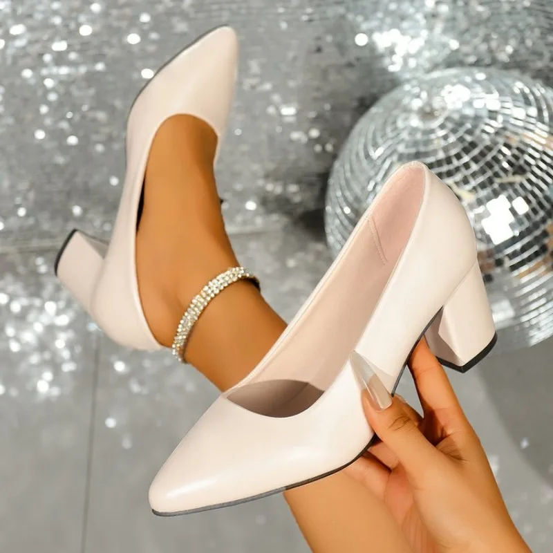 

2026 New Women Pumps Shoes Pointed Toe High Heels Fine Pointed Toe Slip-On Designer Shoes Women Wedding Luxury Zapatilla Mujer