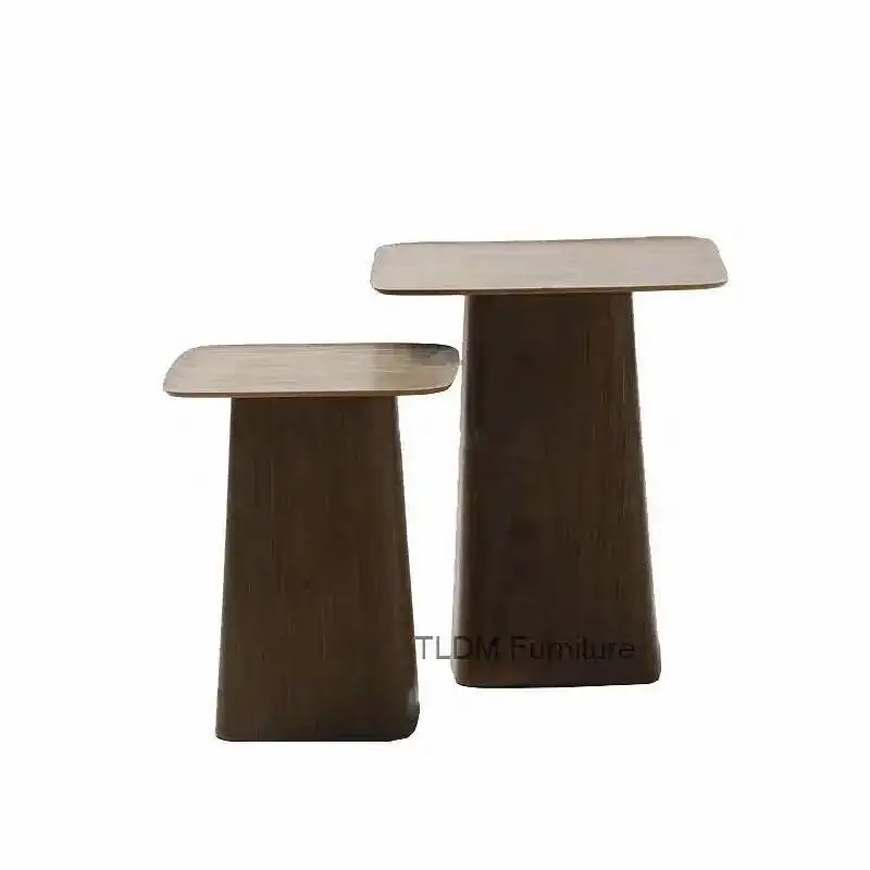 Coffee Wooden Combination Foot Table Simple Tables Luxury Nordic Walnut Color Side Living Room Dining Room Table Balcony Casual