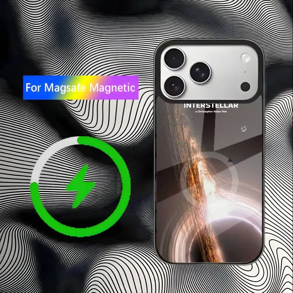 Custodia per telefono I-Interstellar Cooper per iPhone 17,16,15,14,13,12,11,Pro,Max,Plus,Mini,SE4,E Ricarica wireless magnetica Magsafe