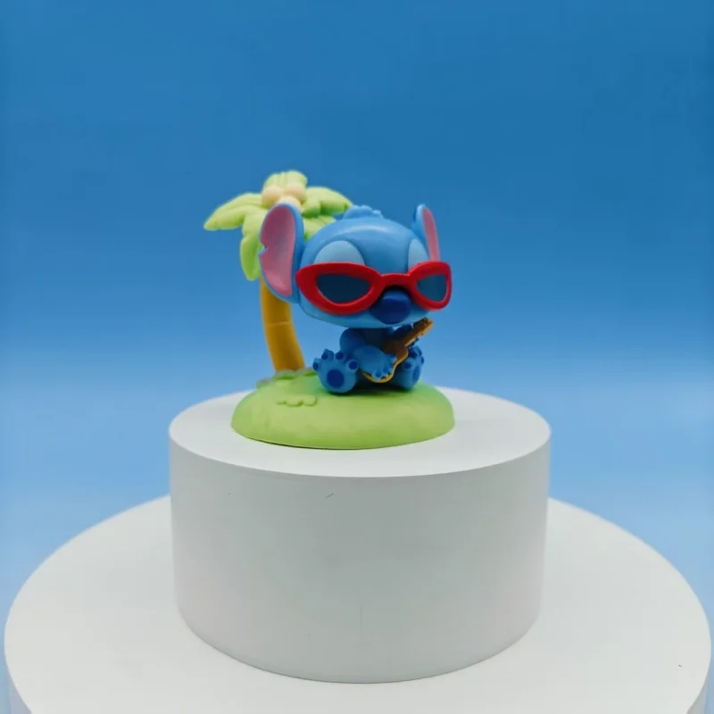 อะนิเมะ Stitch ตัวเลข Island Holiday Series 6 ชิ้น Surf Beach Mermaid ตกแต่งบ้านฮาวายตุ๊กตาของเล่นเครื่องประดับน่ารักของขวัญเด็ก