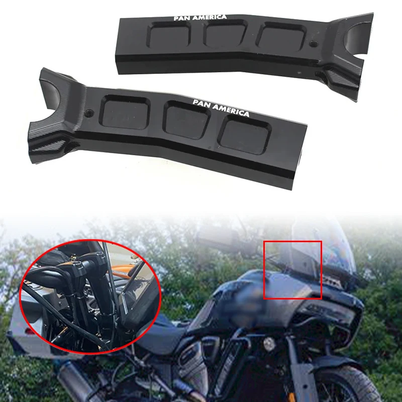 

Motorcycle Accessories Tall Risers Fit For Pan America PA 1250S PA1250 RA1250S 2021 2022 Aluminum Handlebar Clamp Improve Seated