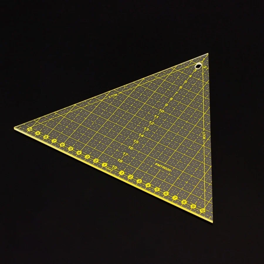 Patchwork Sewing Ruler Large Triangle Equilateral 23cm Yellow Ruler DIY Sewing & Quilting Tools 1pc