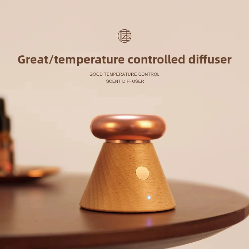 Solid Wood Aromatherapy Temperature Control Creative Decorative Gift for Bedroom Office Car Aromatherapy Accessories Diffiser