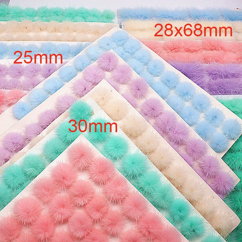 Wholesale 25/30/40mm Real Mink Pompon Fur Balls Bowknot Fur Pompoms for Keychain Fluffy Pom Pom DIY Handmade Crafts Supplies