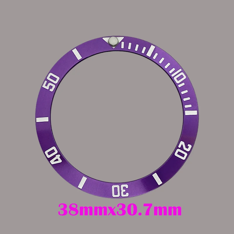Mod 38mm Aluminum Bezel Ring GMT Bezel Insert FIt for SUB SRPD 40mm Men Watch Cases NH35 NH36 Replace Parts Diving Bezel Insert