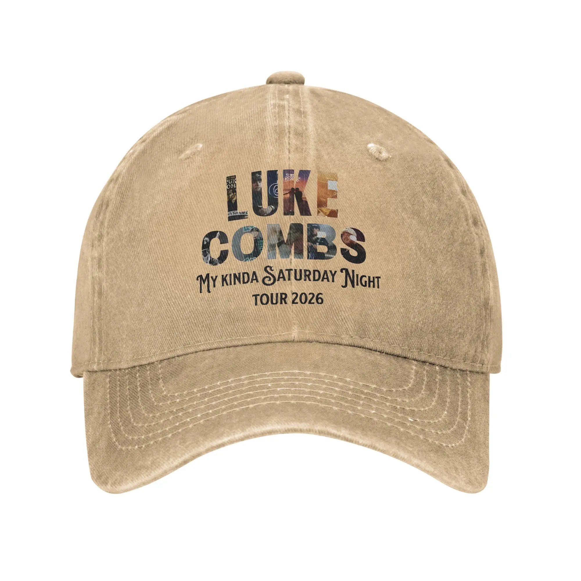 Lukes Combs My Kinda Saturday Night Tour 2026 Printed Cap Men Women Cotton  Trucker Hat Causal Wear Baseball Cap Adjustable