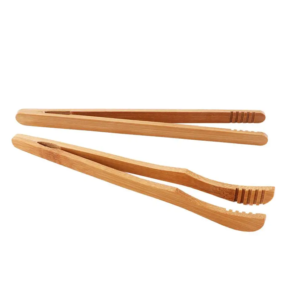 

Bread Bacon Bamboo Kitchen Reusable Clamp Toast Clip Food Tongs Gripper Tea Tweezer