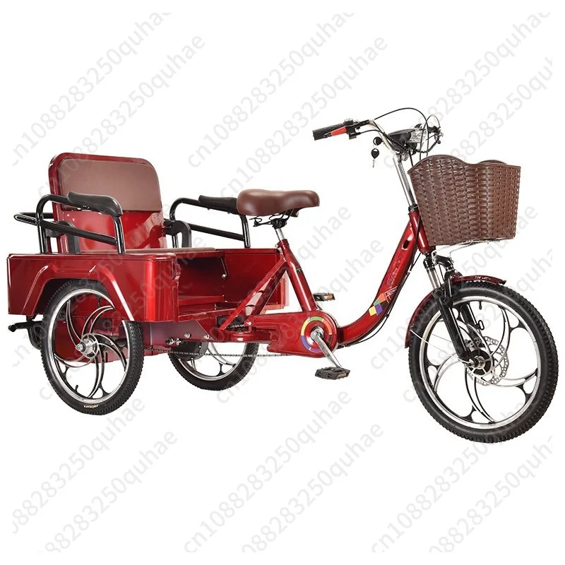 Pedal tricycle modified electric power tricycle middle-aged and elderly pedal scooter