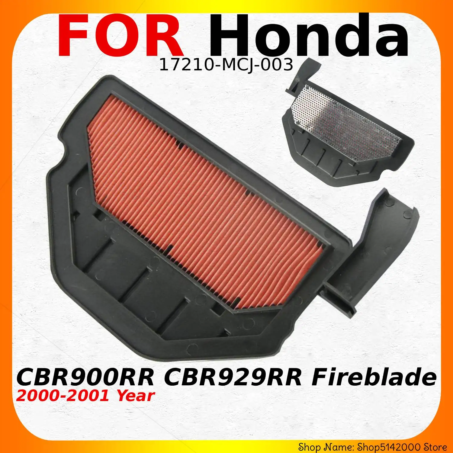 Motorcycles Accessories Air Filter Intake Cleaner For Honda CBR900RR CBR929RR CBR 929 RR Fireblade 2000-2001 17210-MCJ-003 Parts