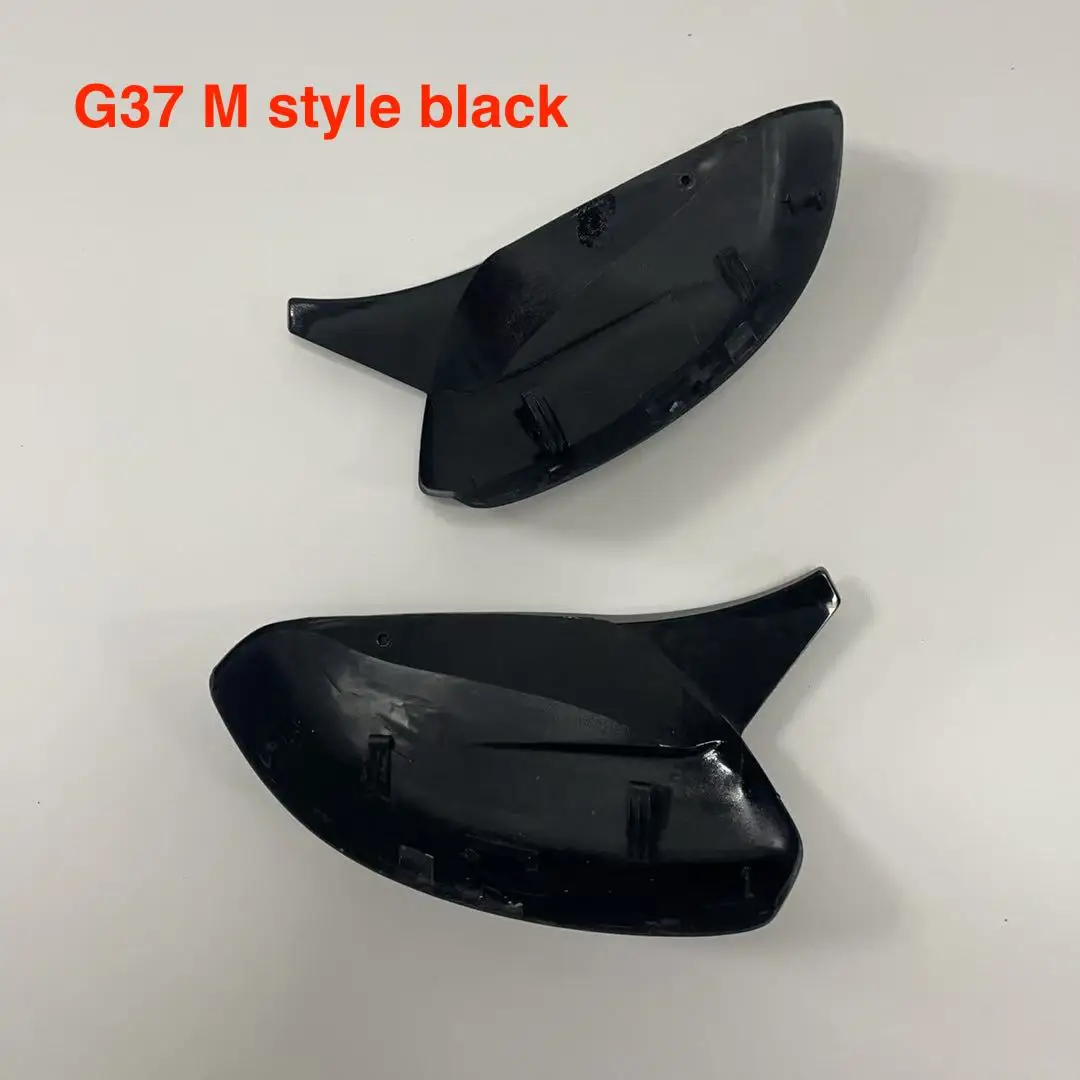for Infiniti G37 M Style Car Rearview Mirror Cover Mirror Caps Black Carbon Fiber Replaced Pieces