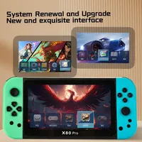 HOT X80 Pro Handheld Game Console Intelligent Retro Arcade Game Console Video Music Player 7-inch Display Portable Game Console