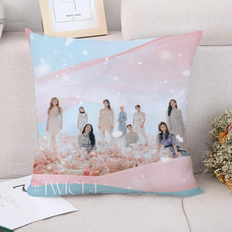 Couple Pillow Pillowcases for Pillows 45x45 Cushions Covers Kpop-TWICE Pilow Cases Decorative Pillowcase 40x40 Car Decoration