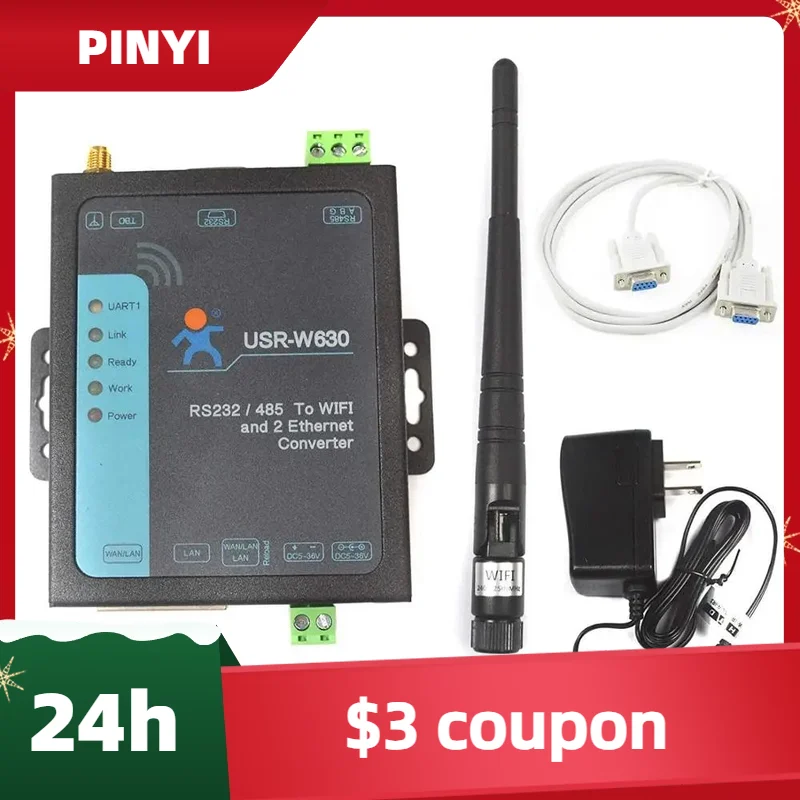 Industrial Rs232 / Rs485 Serial ,serial Wifi ,wifi Converter Support Dual Ports, Modbus Rtu