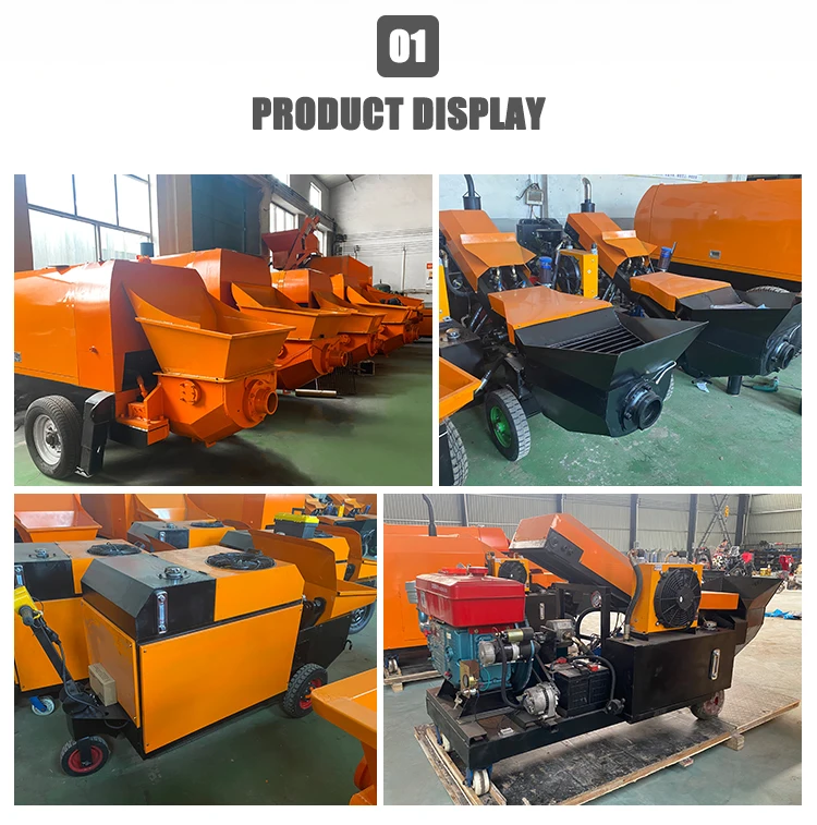 جهاز تحكم عن بعد جديد لمضخة الخرسانة أسطوانة واحدة مضخة الخرسانة الديزل الهندسية وآلات البناء