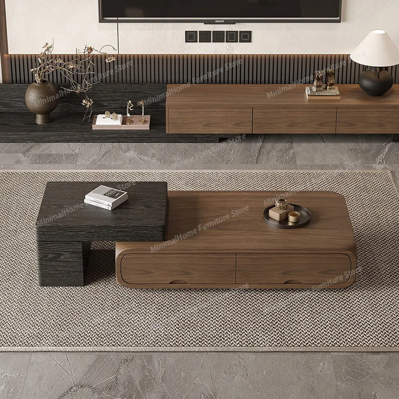 Italian Minimalist Coffee Tables Classic Retro Rustic Extendable Coffee Tables With Drawers Design Mesas De Caf Room Furnitures