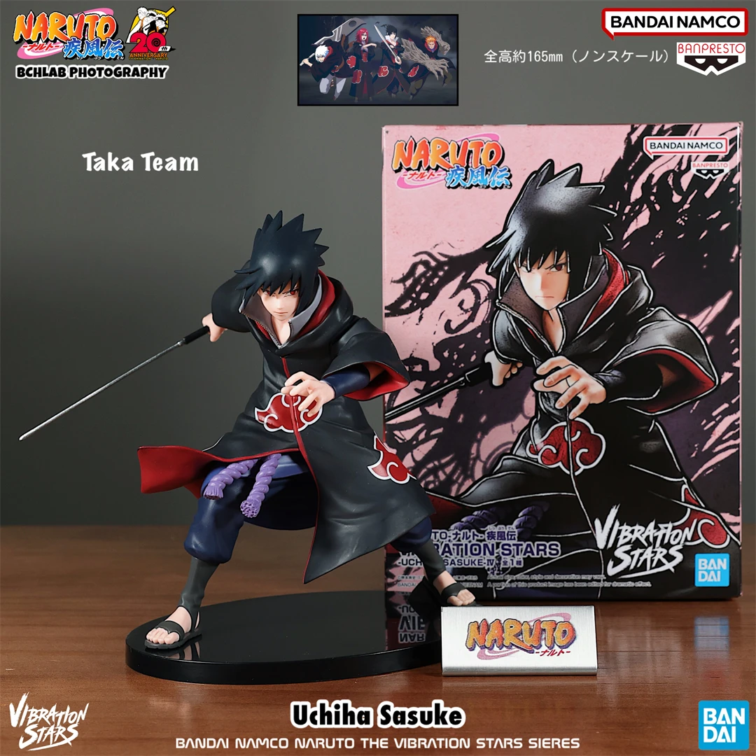 

In Stock Bandai Naruto VIBRATION STARS Sasuke Uchiha Figure Hebi Team Version with Vibration Effect Large Size Anime Collectible