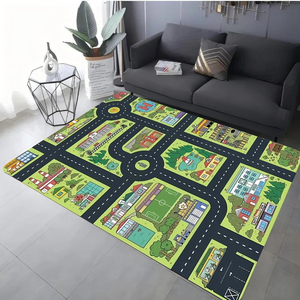 Kids' Traffic Road Play Mat — product detail 4