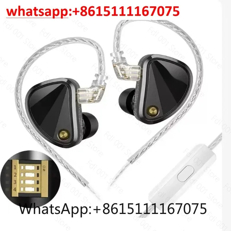 KZ Decet Ten Driver Dynamic In-Ear Earphones, Wired HIFI Headphones Heavy Bass Tuning with Microphone