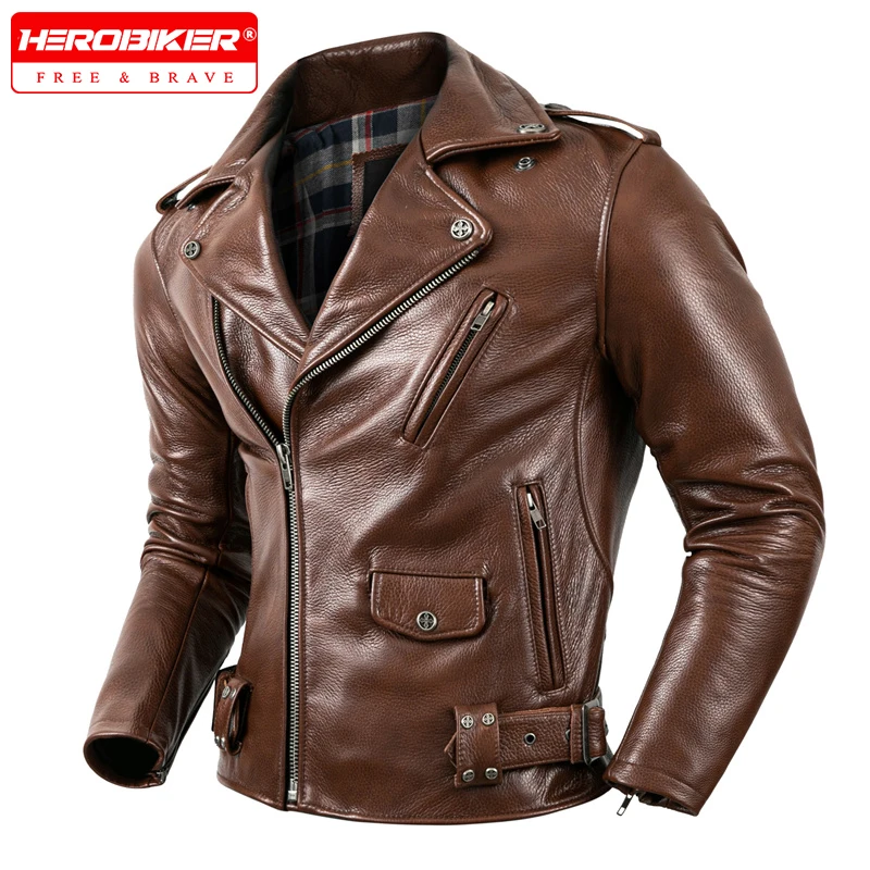 

Мужская мотоциклетная куртка из кожи и воловьей кожи, весенне-осенняя внедорожная мотоциклетная куртка для верховой езды, короткая приталенная куртка