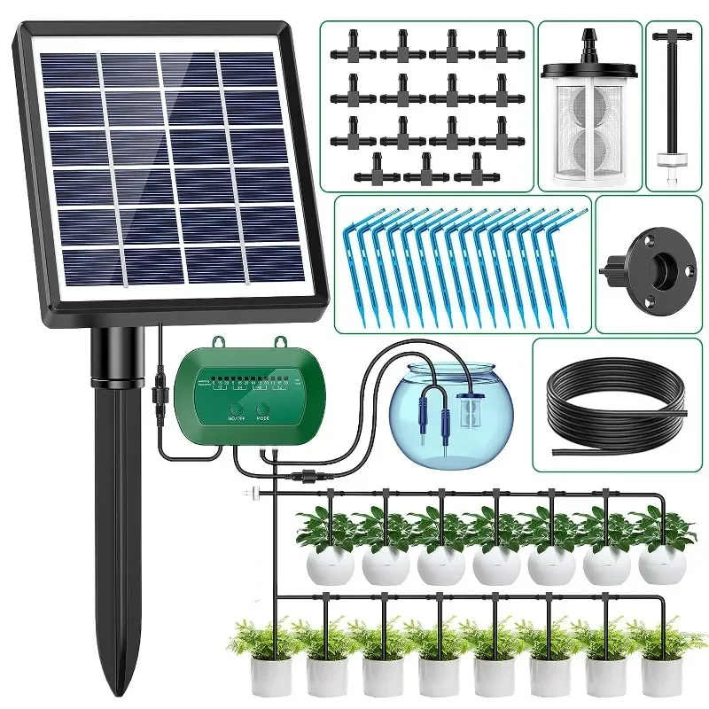 

Solar Drip Irrigation Kit Balcony Automatic Watering Indoor Plants Drip System Garden Irrigation System