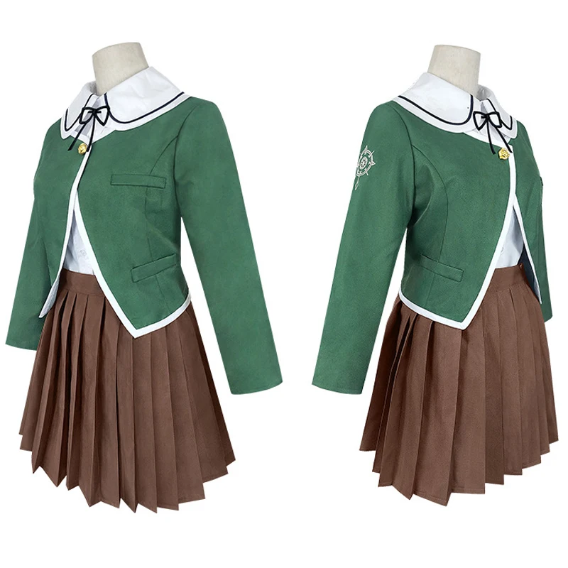 CosplayAnime Kuma Chihiro Fujisaki, disfraz de Cosplay Danganronpa Fujisaki, peluca de Cosplay, uniformes JK para mujer, traje de Carnaval de Halloween
