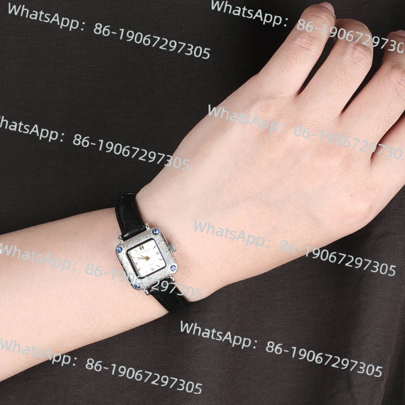 

Шанхайский драгоценный камень цветок маленькие ручные механические серебряные квадратные ретро ностальгические литературные легкие роскошные женские часы