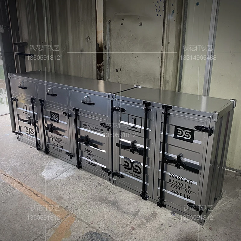 أثاث الشقة غرفة المعيشة، خزانة غرفة النوم خزانة من الحديد المطاوع أداة تخزين مطعم خزانة الشاي p #2