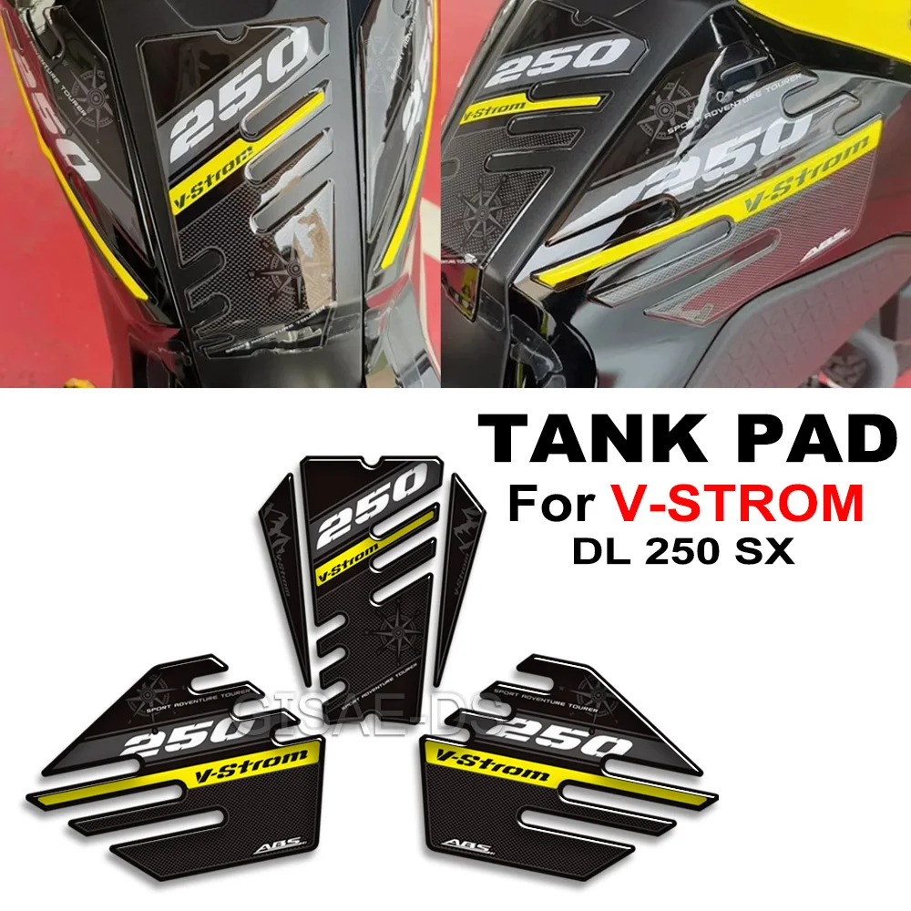 Para suzuki V-STROM vstrom v strom dl 250 sx 250sx aventura protetor da motocicleta gás combustível óleo joelho kit almofada do tanque adesivos decalques