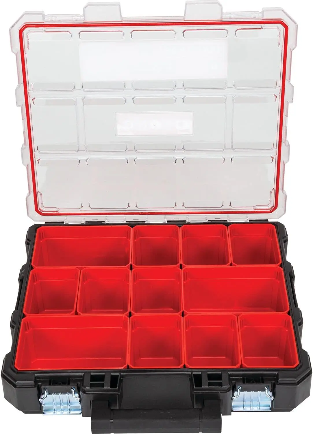 

Heavy Duty Tool Box Organizer with Removable Compartments, Water Resistant and Stackable for Small Parts Storage