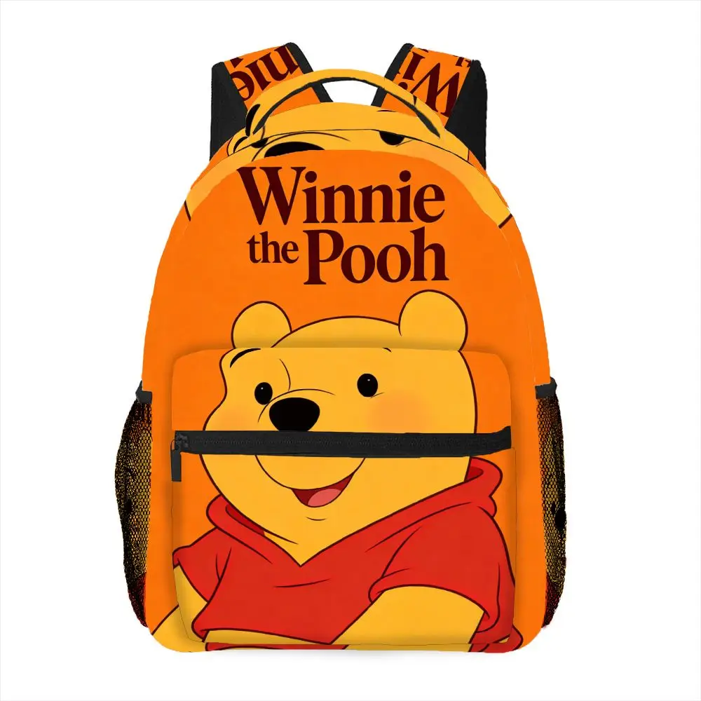 

1 шт., теплый оранжевый рюкзак Винни-Пух, регулируемые лямки, прочная застежка-молния, модная дорожная сумка унисекс