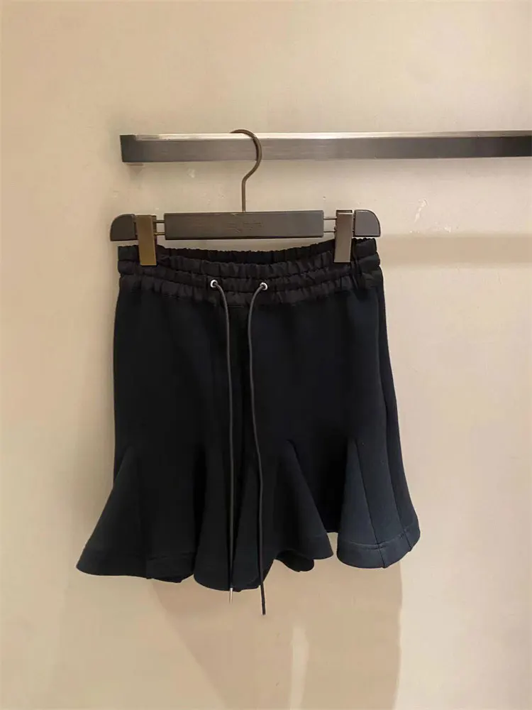 

FOG SACAI Zhong Liti Dstring с эластичной резинкой на талии, плиссированная повседневная юбка с контролем живота, асимметричная юбка с высокой талией для поездок на работу...