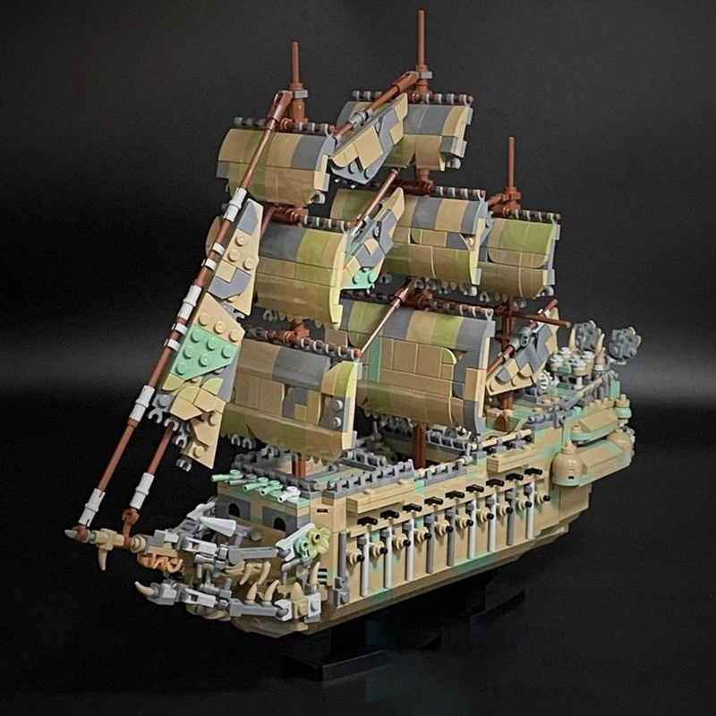 منتج جديد رائع MOC اللبنات مشهد الفيلم نموذج القراصنة السفينة التكنولوجيا وحدات لعبة أطفال هدية لتقوم بها بنفسك مجموعة التجميع