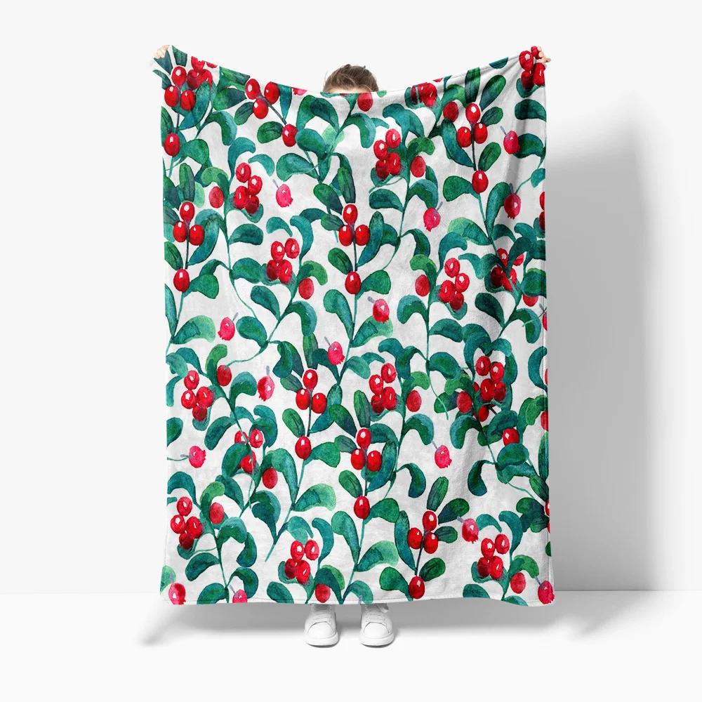 

Акварельное флисовое одеяло с цветочным принтом, мягкое уютное одеяло для детей, девочек-подростков, рождественский подарок