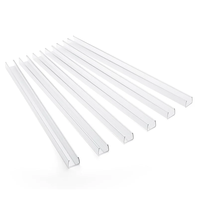 Protetor de borda para protetores de armário (pacote com 6), PVC transparente de 17,7 pol. para portas de armário de cozinha de 3/4 pol. de espessura