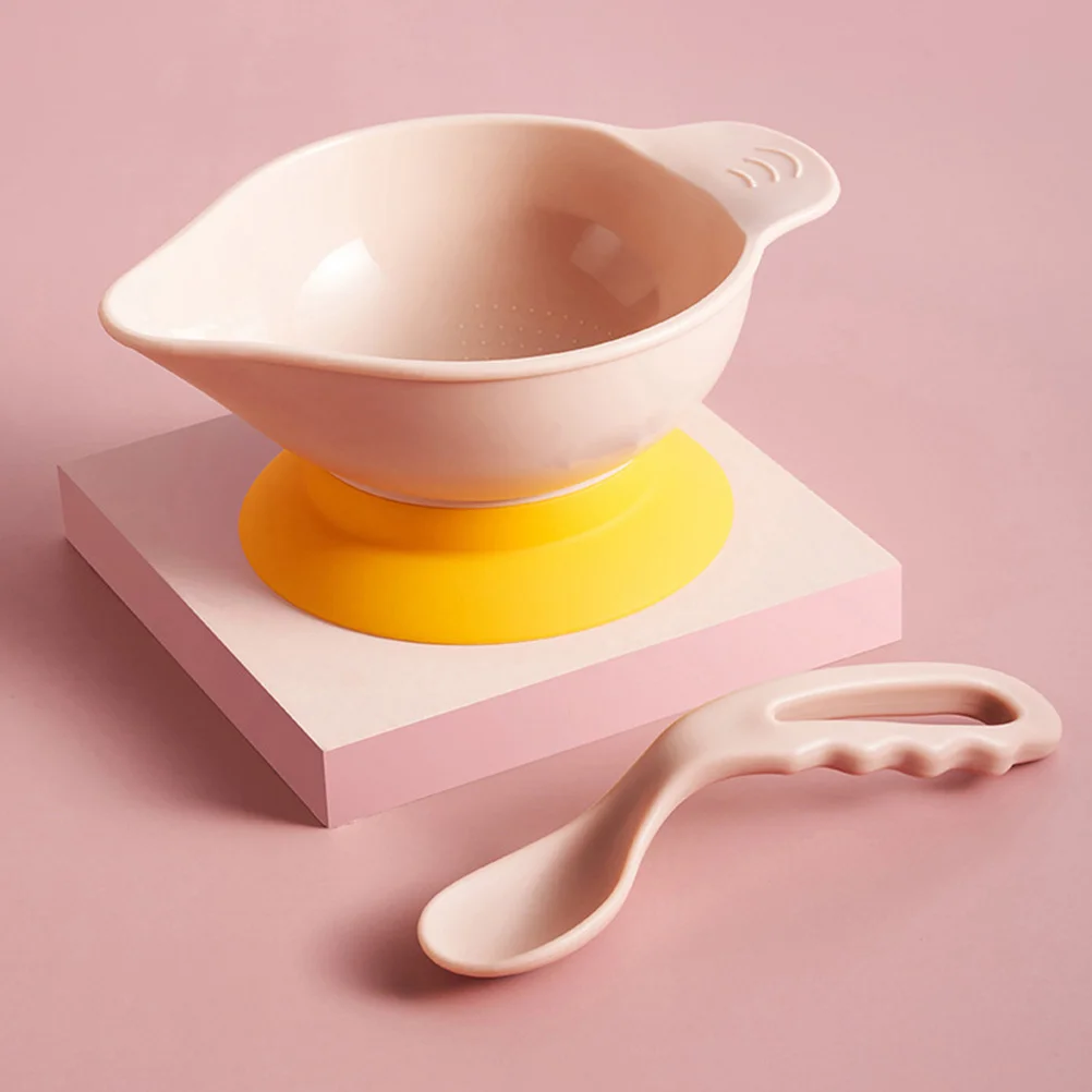 1 conjunto de tigela de sucção do bebê colher conjunto criança primeiro estágio transição alimentação texturizado colisão emocionando hábito refeição