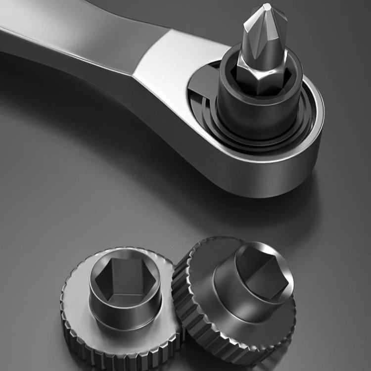 72 Tanden Mini Ratelsleutel 1/4 Drive Ratel Handvat Quick Release Socket Spanner Schroevendraaier Bit Set Sleutels Reparatie Tools