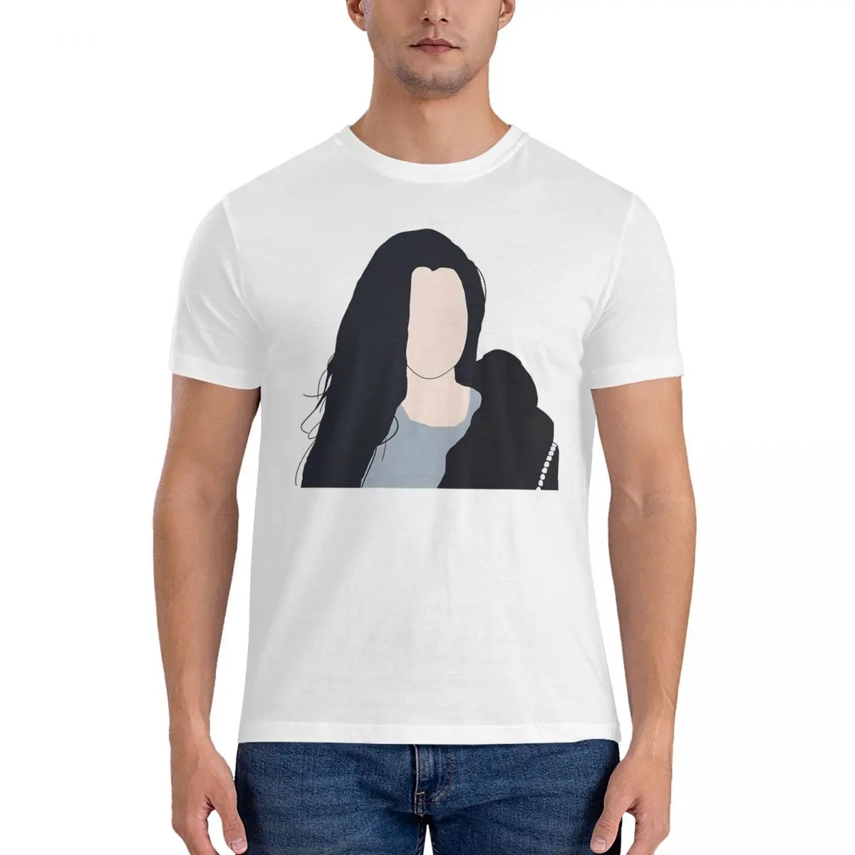 Men Portrait T Shirts Amy Lee Evanescence 100% Cotton Clothes Leisure Short Sleeve O Neck Tees New Arrival T-Shirt