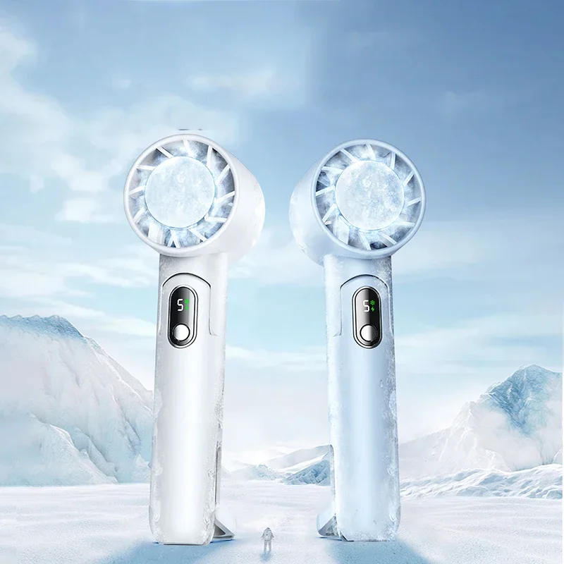 

USB перезаряжаемый турбовентилятор охлаждения, складной подвесной ручной вентилятор на шее, уличный внешний аккумулятор, 4000 мАч, охлаждающий вентилятор с рассеиванием тепла