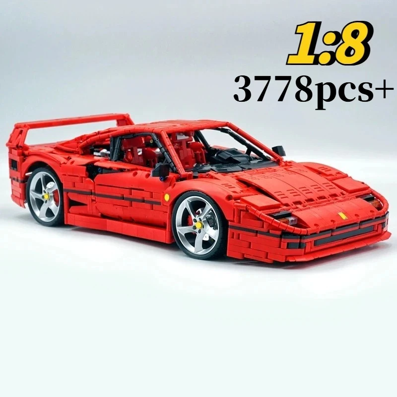 

3778 деталей, Техническая версия LOX F40, Сборная модель MOC 140629, Конструктор-суперкар, Гоночная модель высокой сложности для взрослых