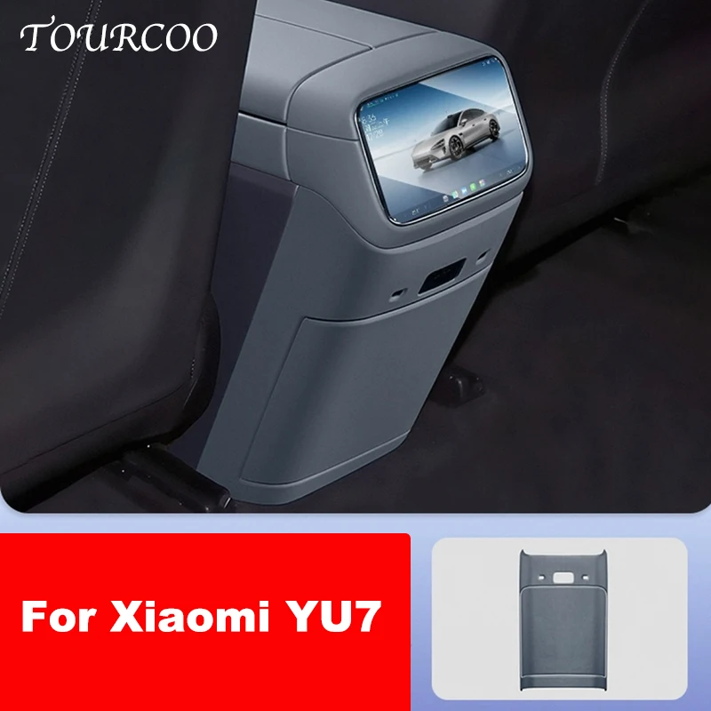 

For Xiaomi YU7 2025 2026 Leather Style Rear Anti Kick Panel Cover Car Interior Rear Anti Collision Protection Accessories