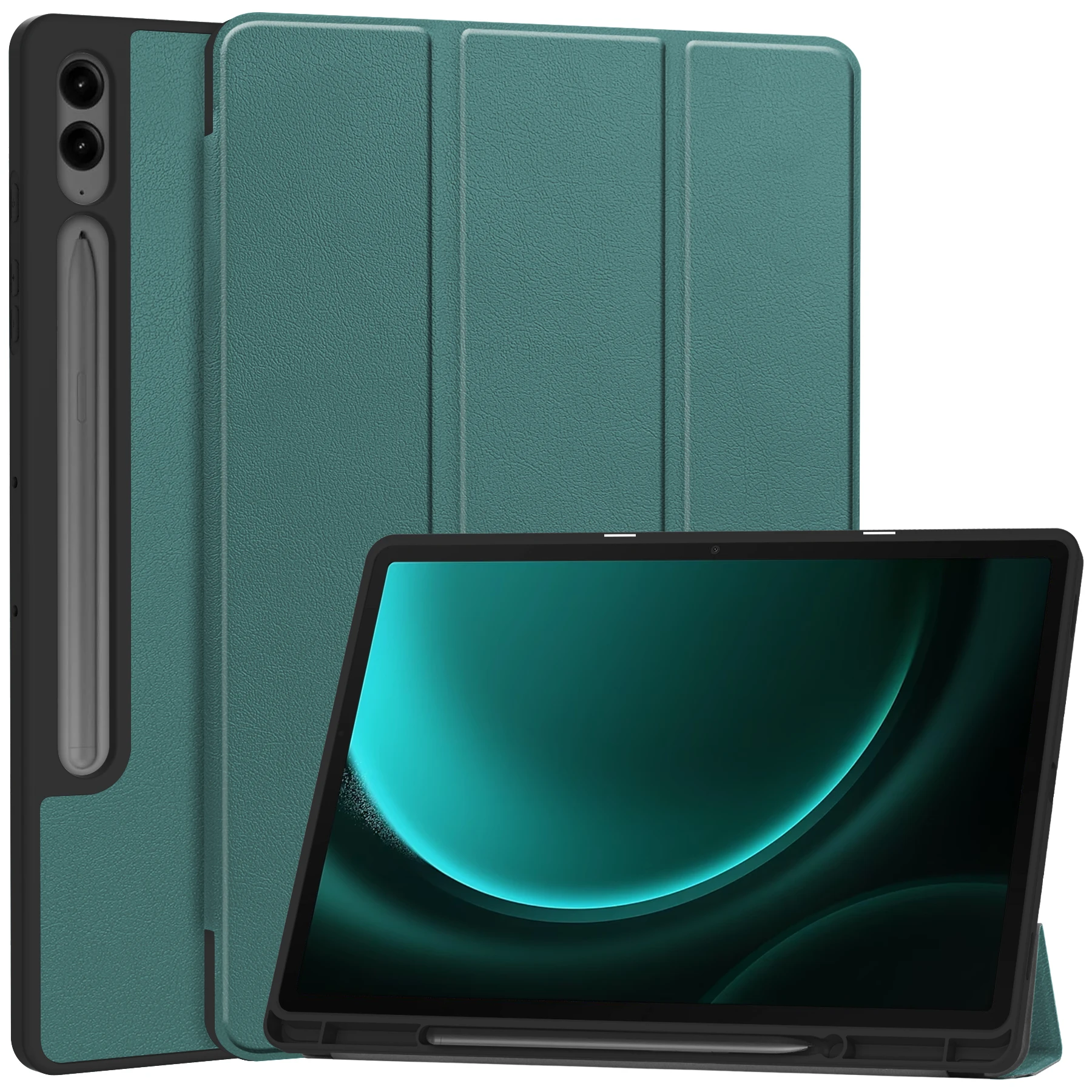 Für samsung galaxy tab s9 s9fe plus 12,4 zoll tablet fall für SM-X810 SM-X816B funda magnetische dreifach gefaltete pu leder ständer abdeckung