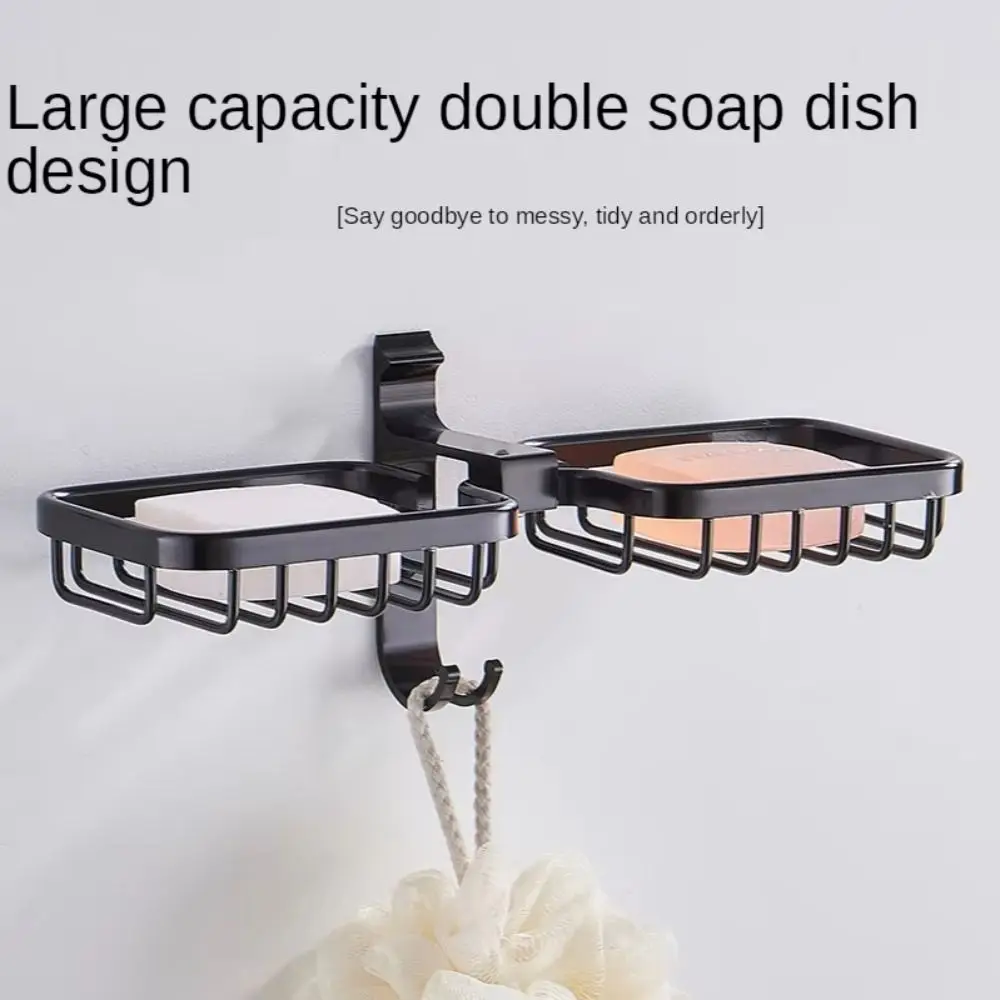 

Алюминиевая настенная мыльница, самоклеящаяся со сливом воды, сливная коробка для мыла, нержавеющая коробка для мыла без перфорации для ванной комнаты