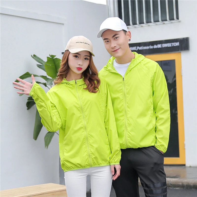 Chubasquero impermeable de secado rápido para hombre y mujer, chaqueta a prueba de viento para viajes, senderismo, deportes al aire libre, protector solar Unisex