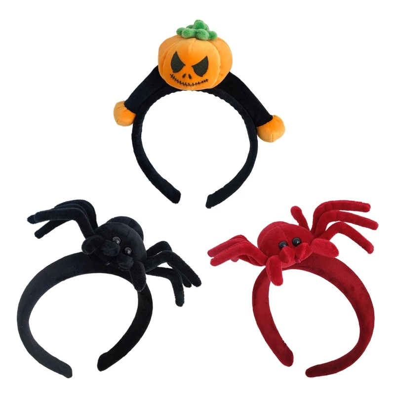 

Cosplay Pumpkin Headband Black Red Hairbands Halloween Party Hair Decor
