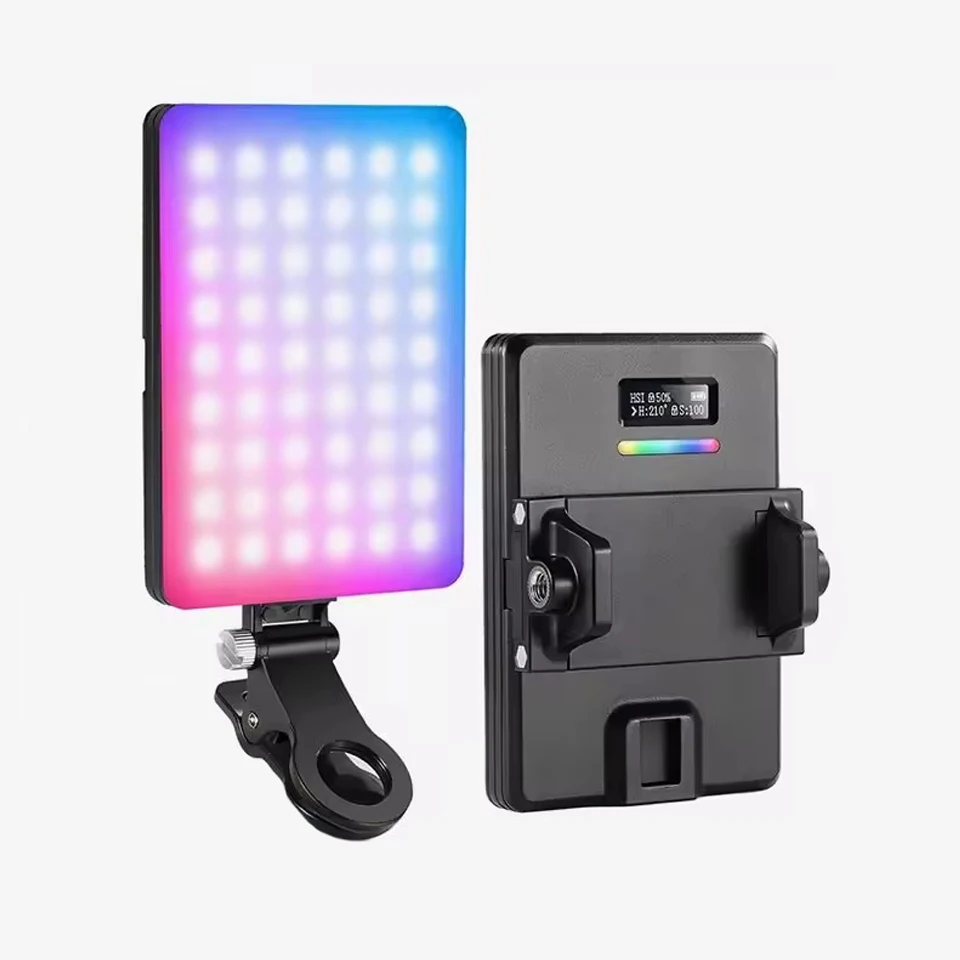 

NEEWER VL67C RGB Selfie Light with APP Control 94 LED CRI97 2000mAh Rechargeable Conference Light with Cold Shoe Mount Universal