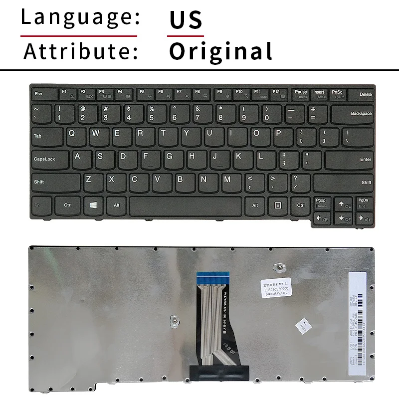 New Laptop Keyboard for Lenovo E41-80 E40-30 E40-70 E40-80 Series US Black