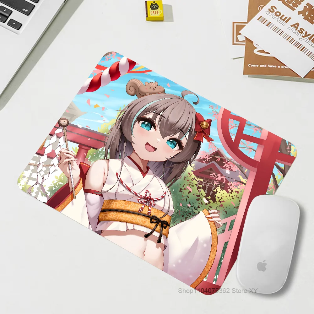 Game Anime Hololive Vtube Natsuiro Matsuri Mousepad Small LockEdge Mouse Pad For Gamers Computer Desk Pad Rectangular Anti-slip