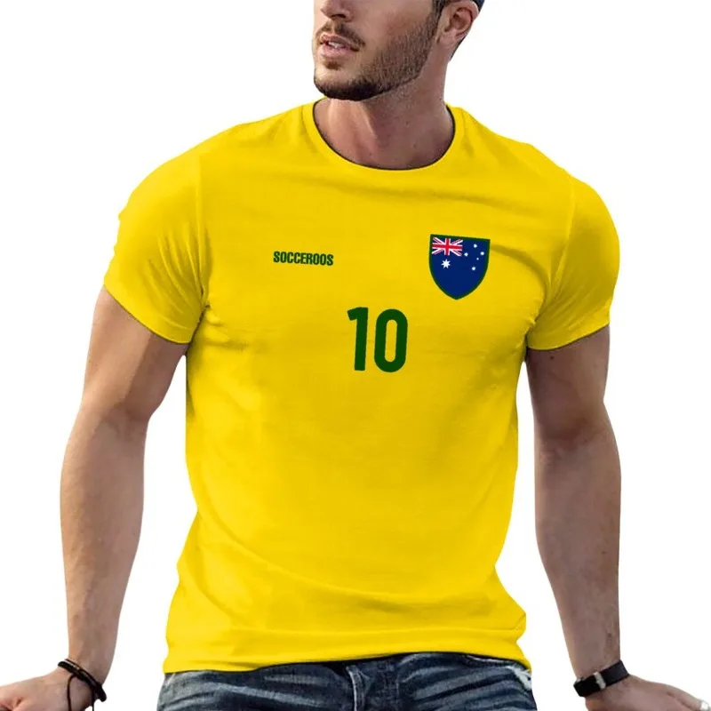 

New Australia Football Team Soccer Retro Jersey Socceroos T-Shirt customized t shirts graphics t shirt fitted t shirts for men