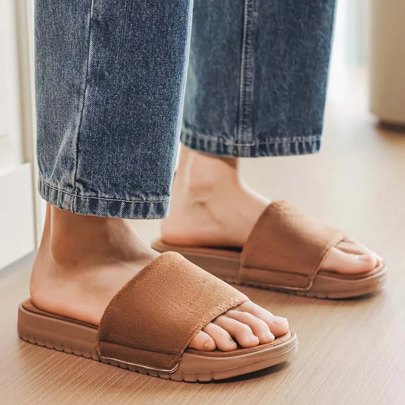 Soft Touch Cotton Slippers Thick Cushioned Insole Durable Anti Slip Sole Casual House Shoes for Home Daily Relax Moments