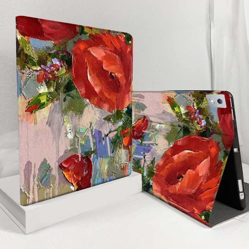 

Colorful Flower Bouquet Paint For Lenovo Pad Legion Xiaoxin Tab Y700 K10 M10 P11 3rd Pro GT Plus Gen 5G Tablet Case